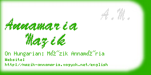 annamaria mazik business card